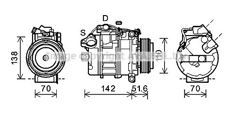 AVA QUALITY COOLING Компрессор, кондиционер BWK427